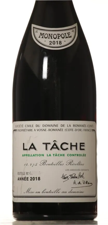 【高級ワイン】LA TÂCHE 2018 空き瓶　コルク付き Buy Domaine de la Romanee Conti La Tache 2018 online - VINEUT Rare