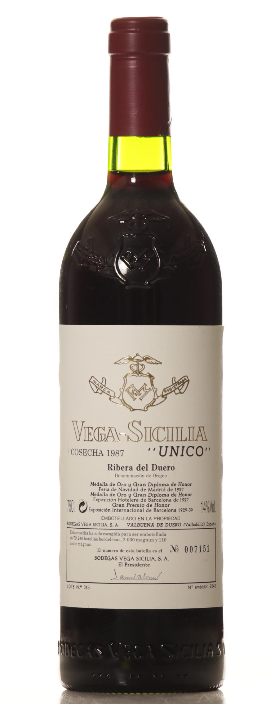 Buy Vega Sicilia Unico 1987 online - VINEUT Rare & Vintage Wines