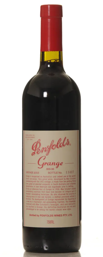 Buy Penfolds Grange 2003 Bin 95 online - VINEUT Rare & Vintage Wines